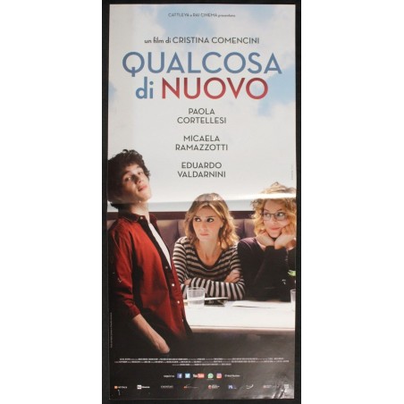 QUALCOSA DI NUOVO - Comencini - Ramazzotti, Cortellesi -LOCANDINA ORIGINALE 2016
