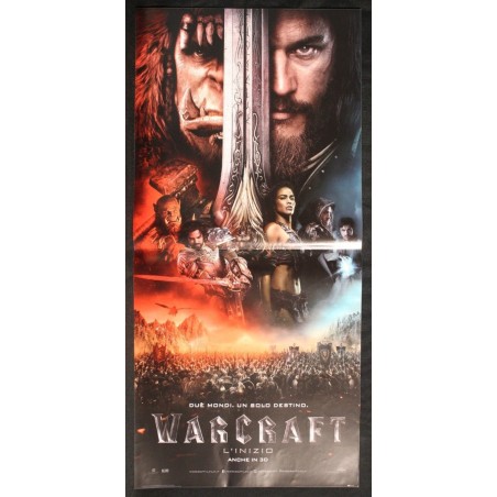 WARCRAFT L'INIZIO - Jones - Patton, Fimmel - LOCANDINA ORIGINALE 2016