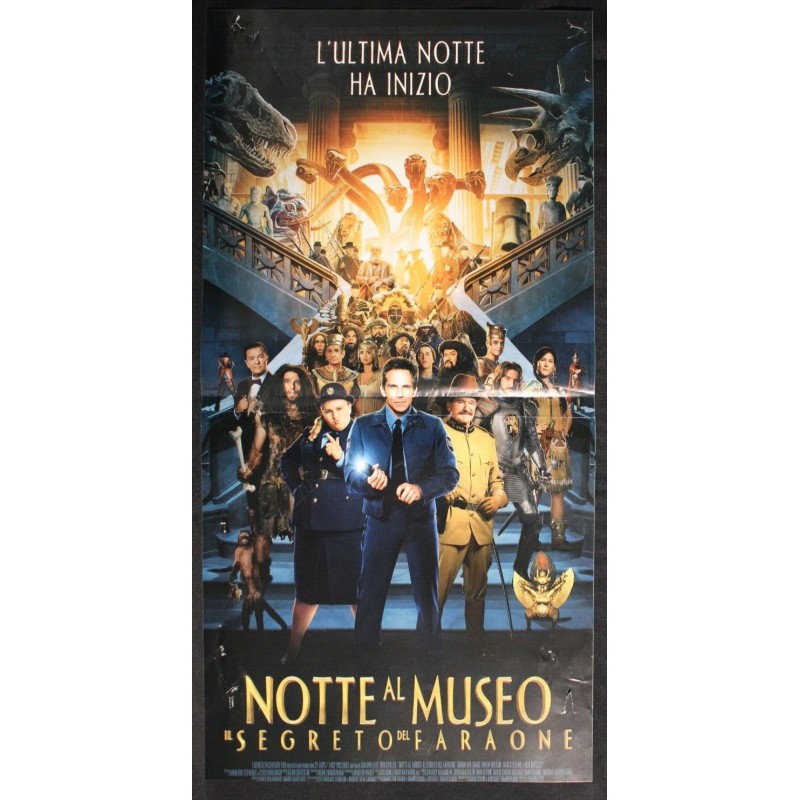 NOTTE AL MUSEO IL SEGRETO DEL FARAONE-Levy-Williams, Stiller-LOCANDINA ORIG 2014