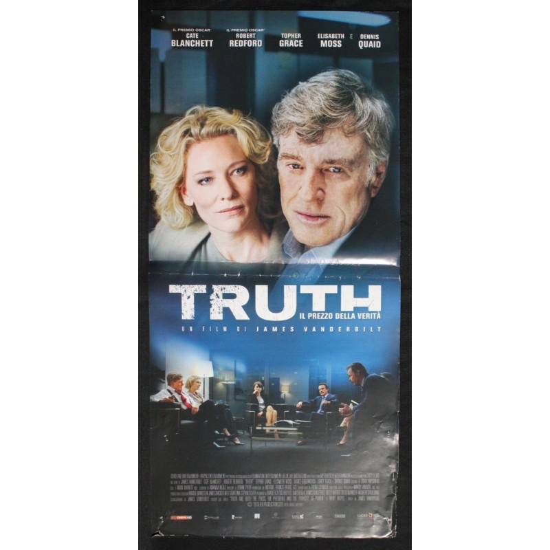 TRUTH - Vanderbilt - Redford, Blanchett - LOCANDINA ORIGINALE 2015