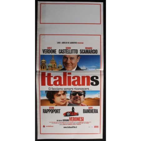ITALIANS - De Laurentiis - Verdone, Castellitto - LOCANDINA ORIGINALE 2009