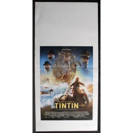 LE AVVENTURE DI TINTIN - Spielberg - Serkis, Bell - LOCANDINA ORIGINALE 2011