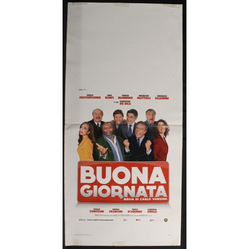 BUONA GIORNATA - Vanzina - Banfi, Abatantuono - LOCANDINA ORIGINALE 2012