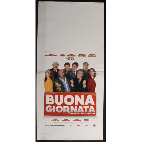 BUONA GIORNATA - Vanzina - Banfi, Abatantuono - LOCANDINA ORIGINALE 2012