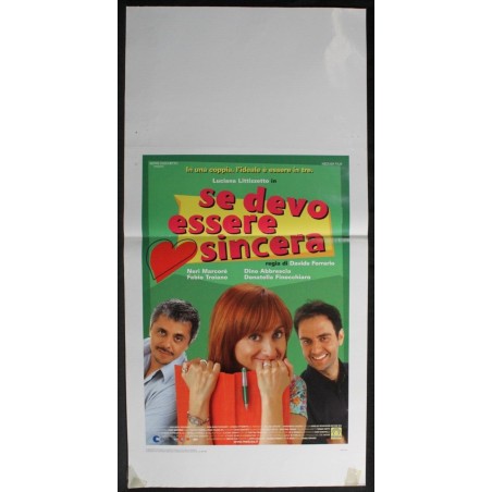 SE DEVO ESSERE SINCERA - Ferrario - Abbrescia, Littizze-LOCANDINA ORIGINALE 2004