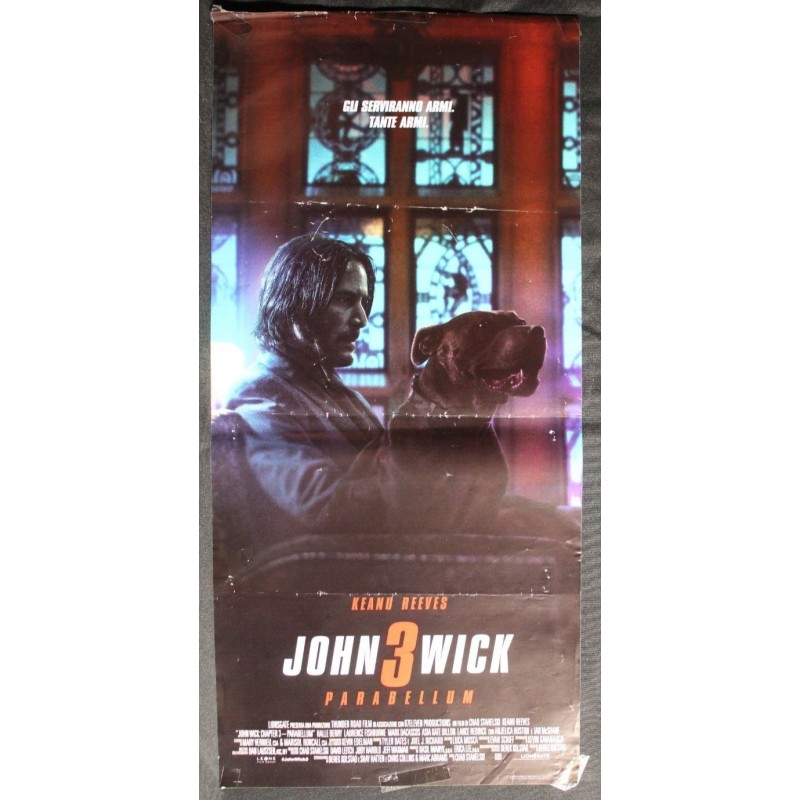 JOHN 3 WICK - Stahelski -Fishburne, Reeves - LOCANDINA ORIGINALE 2019