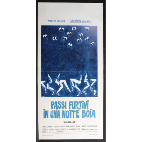 PASSI FURTIVI IN UNA NOTTE BOIA - Rigo - Villani, Chiari - LOCANDINA ORIG 1976