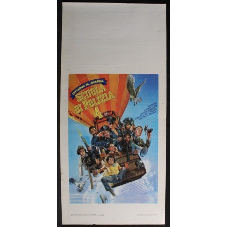 SCUOLA DI POLIZIA 4 - Drake - Bailey, Guttenberg - LOCANDINA ORIGINALE 1987