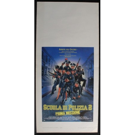 SCUOLA DI POLIZIA 2 - Paris - Smith, Guttenberg - LOCANDINA ORIGINALE 1985