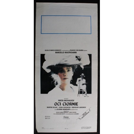 OCI CIORNIE - Michalkov - Smoktunovskij, Keller - LOCANDINA ORIGINALE 1987