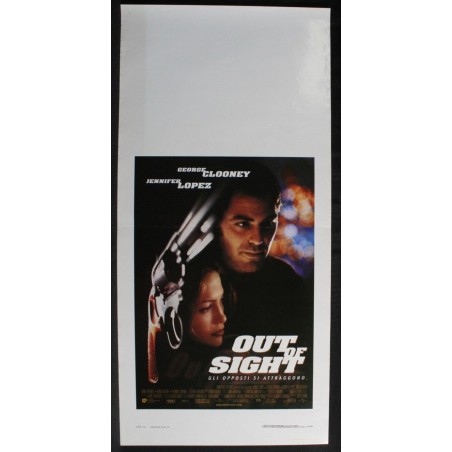 OUT OF SIGHT - Soderbergh - Lopez, Clooney - LOCANDINA ORIGINALE 1998