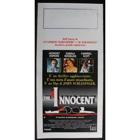 THE INNOCENT - Schlesinger - Rossellini, Hopkins - LOCANDINA ORIGINALE 1993