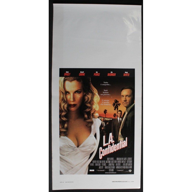 LA CONFIDENTIAL - Hanson - Crowe, Spacey - LOCANDINA ORIGINALE 1997