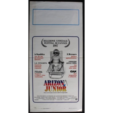 ARIZONA JUNIOR - Coen - Hunter, Cage - LOCANDINA ORIGINALE 1987