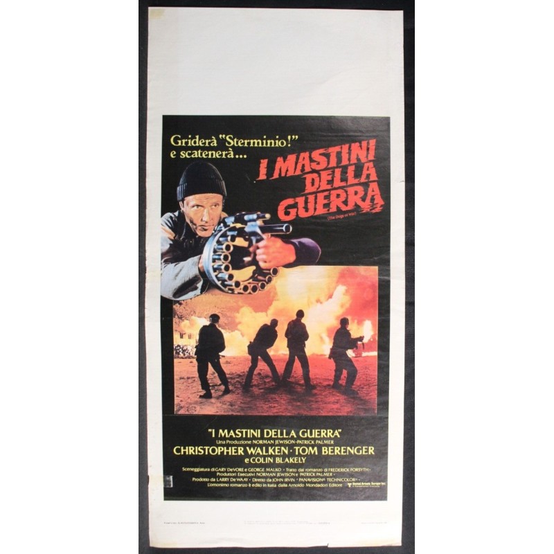 I MASTINI DELLA GUERRA - Irvin - Penne, Capone - LOCANDINA ORIGINALE 1980