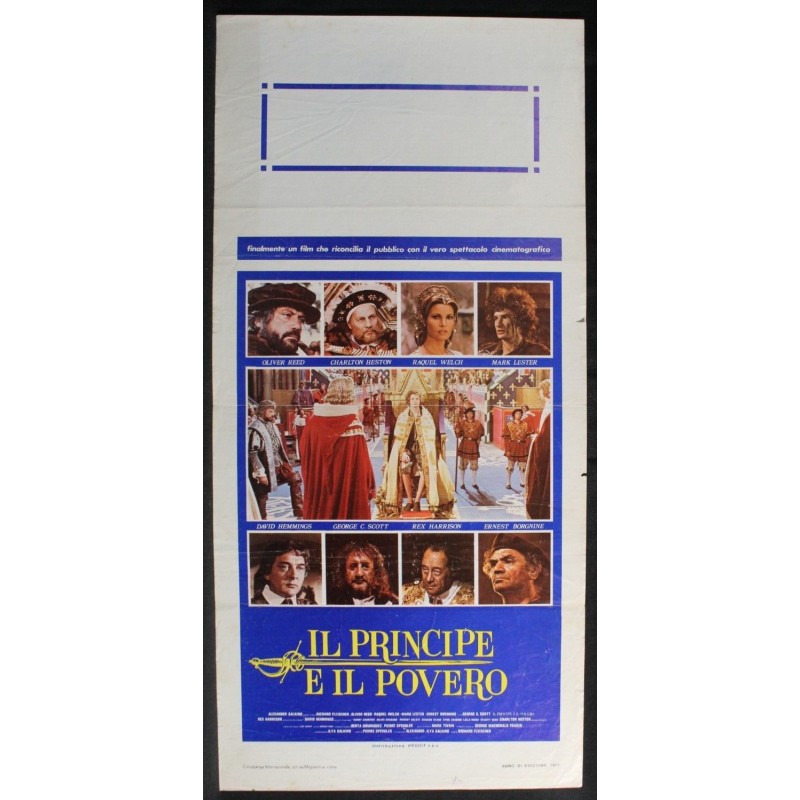 IL PRINCIPE E IL POVERO - Keighley - Mauch, Flynn - LOCANDINA ORIGINALE 1977