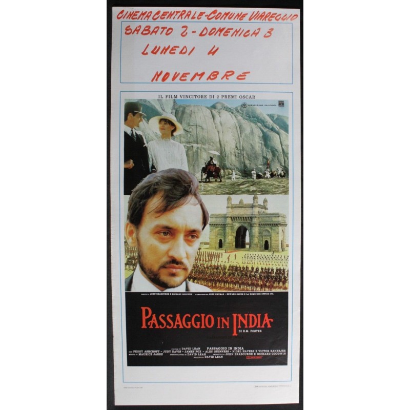 PASSAGGIO IN INDIA - Lean - Banerjee, Davis - LOCANDINA ORIGINALE 1984