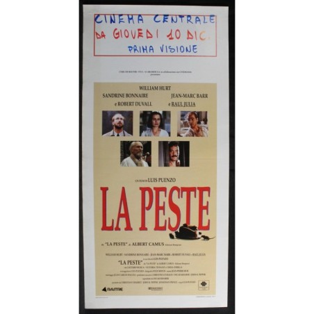 LA PESTE - Puenzo - Bonnaire, Hurt - LOCANDINA ORIGINALE 1992