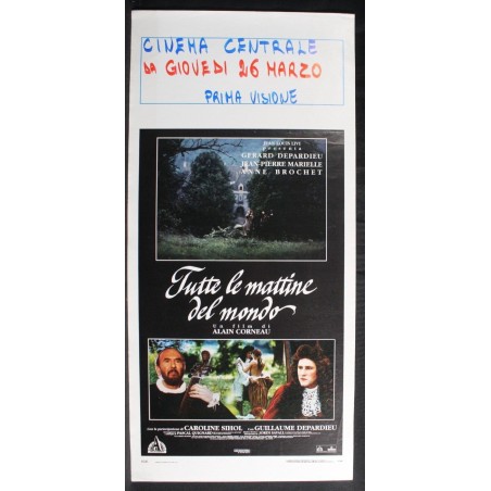 TUTTE LE MATTINE DEL MONDO - Corneau - Depardieu, Marielle - LOCANDINA ORIG 1991