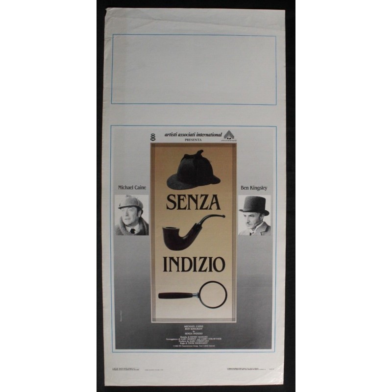 SENZA INDIZIO - Eberhardt - Kingsley, Caine - LOCANDINA ORIGINALE 1988