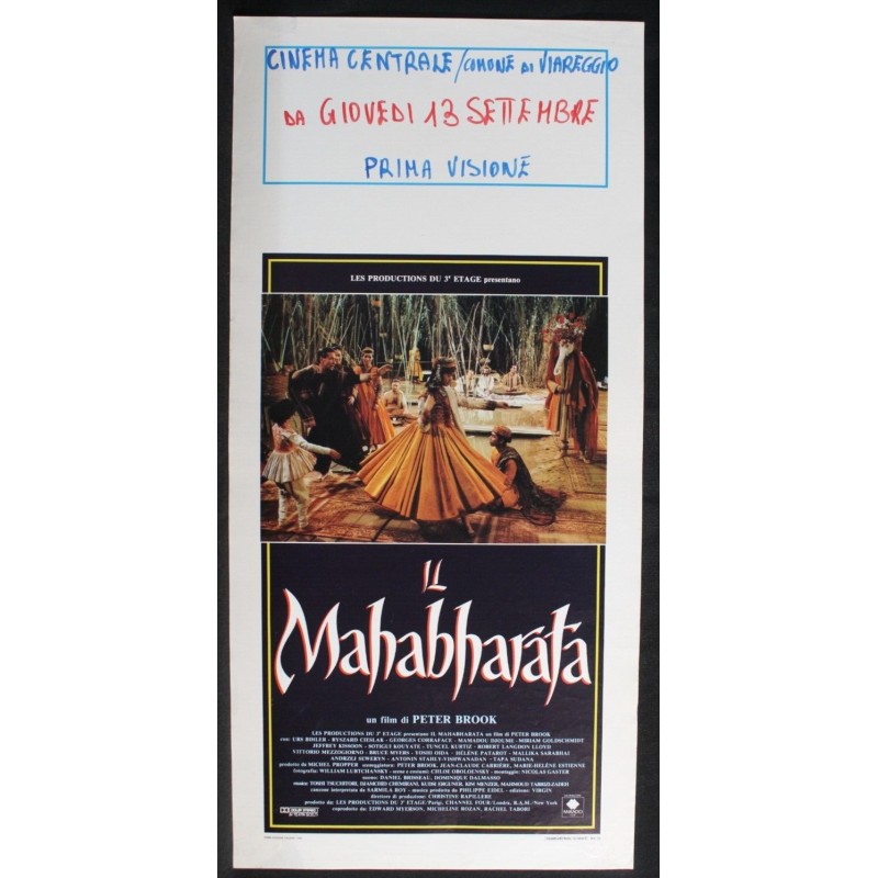 IL MAHABHARATA - Brook - Mezzogiorno, Myers - LOCANDINA ORIGINALE 1989