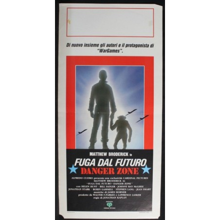 FUGA DAL FUTURO - Kaplan - Hunt, Broderick - LOCANDINA ORIGINALE 1987