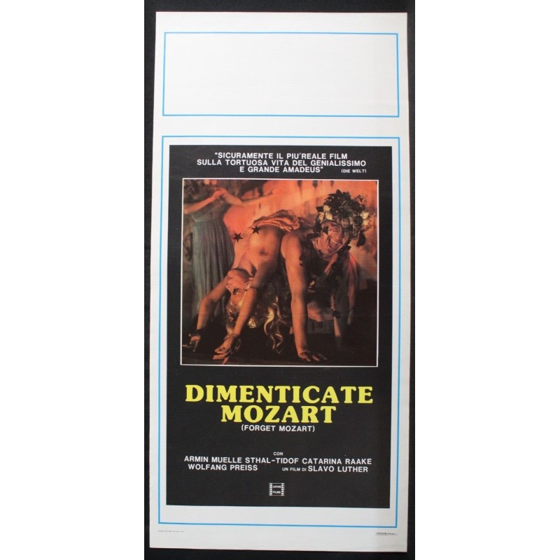 DIMENTICATE MOZART - Luther - Biczycki, Clatzeder - LOCANDINA ORIG 1985