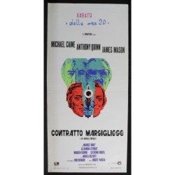 CONTRATTO MARSIGLIESE - Parrish - Quinn, Caine - LOCANDINA ORIGINALE 1974