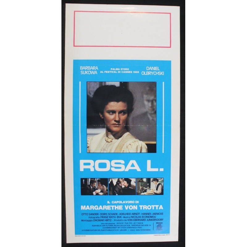 ROSA L - Trotta - Sukowa, Olbrychski - LOCANDINA ORIGINALE 1986