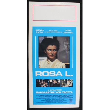 ROSA L - Trotta - Sukowa, Olbrychski - LOCANDINA ORIGINALE 1986