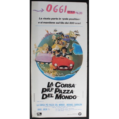 LA CORSA PIU' PAZZA DEL MONDO - Bail - Pryor, Sarrazin -LOCANDINA ORIGINALE 1976