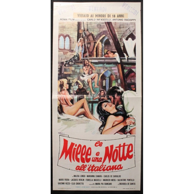 LE MILLE E UNA NOTTE ALL'ITALIANA - Racioppi -Puntillo,Rizzo-LOCANDINA ORIG 1973