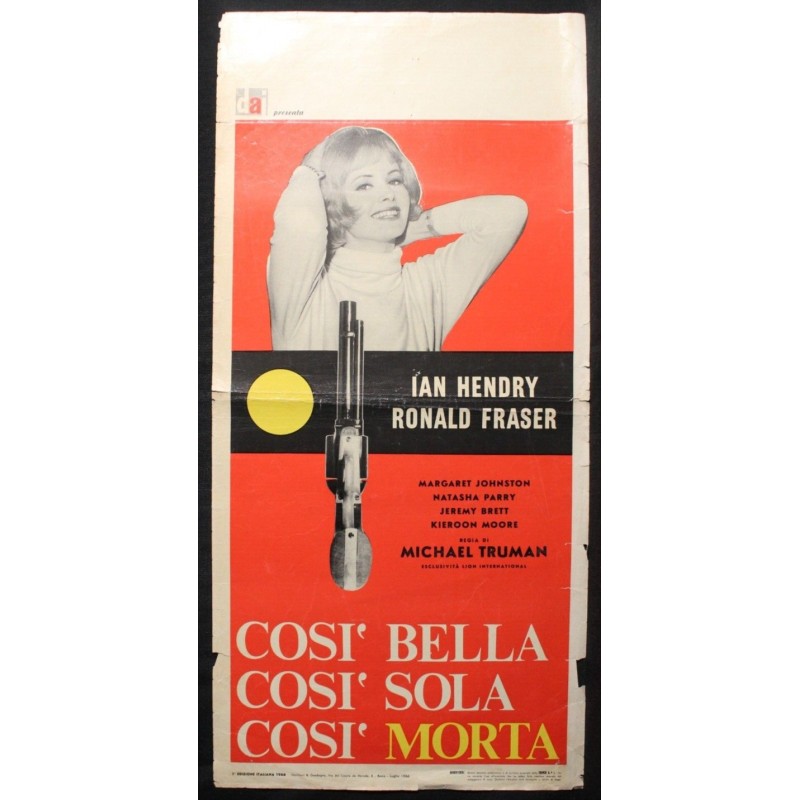 COSI BELLA COSI SOLA COSI MORTA - Truman - Fraser, Hendry - LOCANDINA ORIG 1963