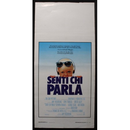 SENTI CHI PARLA - Heckerling - Alley, Travolta- LOCANDINA ORIGINALE 1989