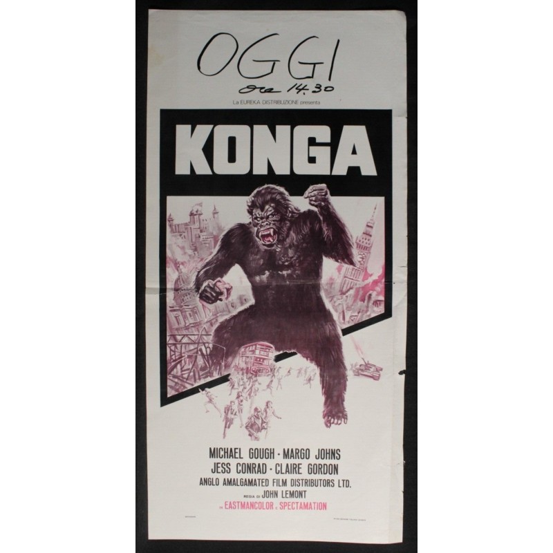 KONGA - Lemont - Johns - Gough - LOCANDINA ORIGINALE 1961