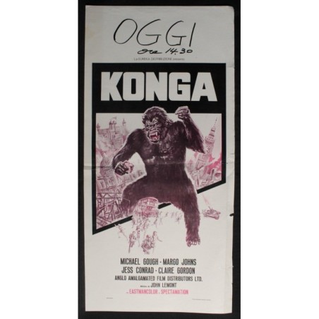 KONGA - Lemont - Johns - Gough - LOCANDINA ORIGINALE 1961