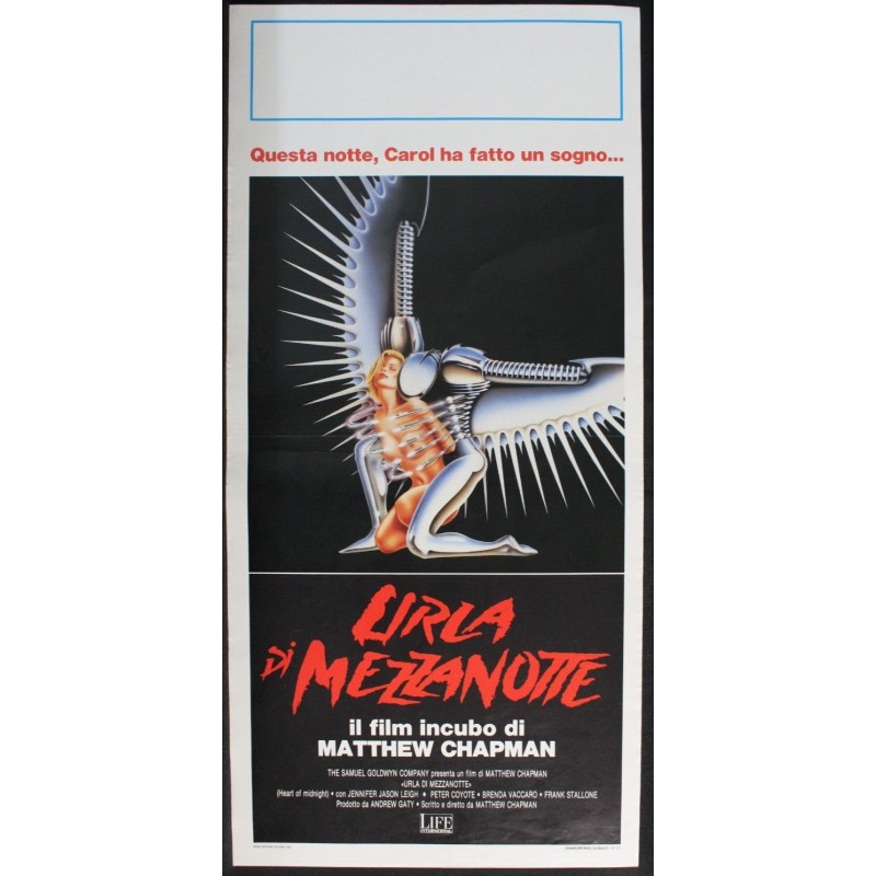 URLA DI MEZZANOTTE - Chapman - Coyote, Leigh - LOCANDINA ORIGINALE 1988