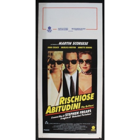 RISCHIOSE ABITUDINI - Frears - Cusack, Huston - LOCANDINA ORIGINALE 1990