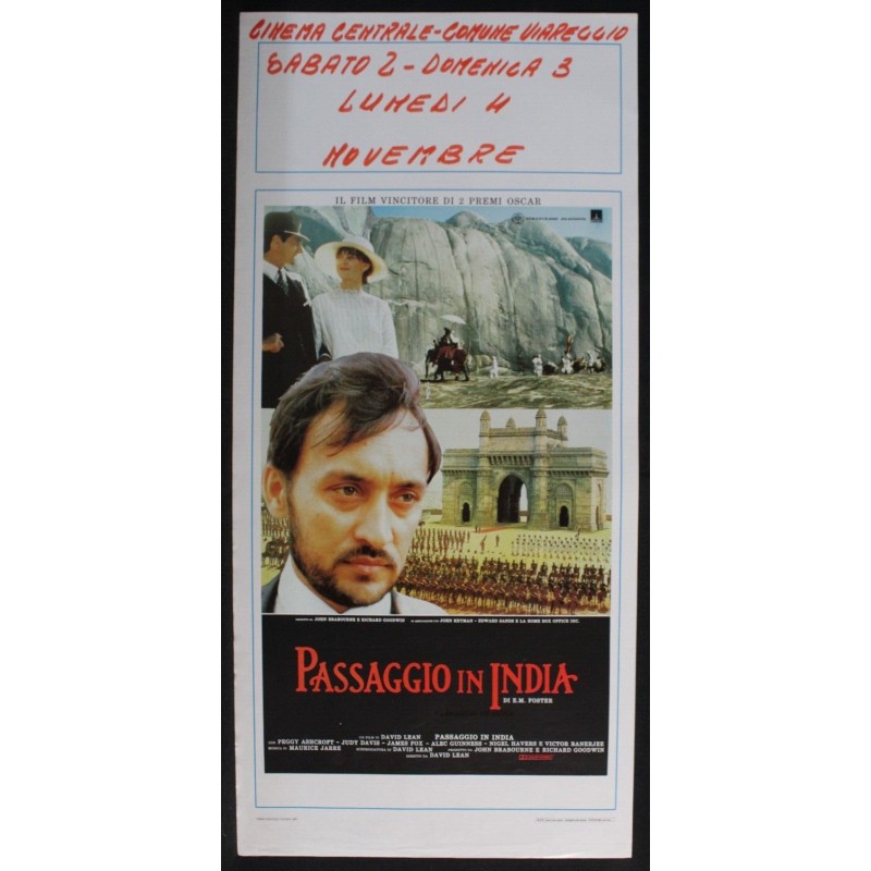 PASSAGGIO IN INDIA - Lean - Banerjee - Davis - LOCANDINA ORIGINALE 1984