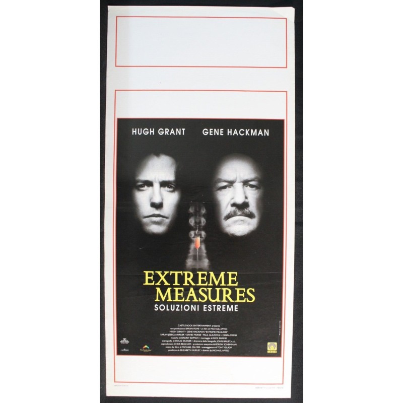 EXTREME MEASURES - Apted - Grant, Hackman - LOCANDINA ORIGINALE 1996