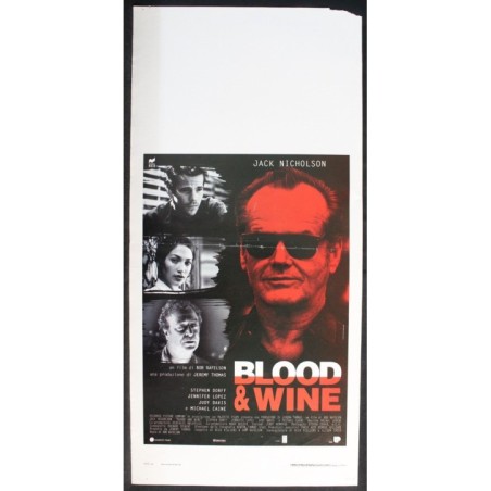 BLOOD & WINE - Rafelson - Dorff, Nicholson - LOCANDINA ORIGINALE 1996