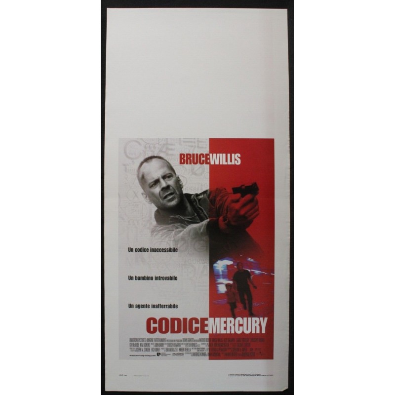 CODICE MERCURY - Becker - Baldwin, Willis - LOCANDINA ORIGINALE 1998