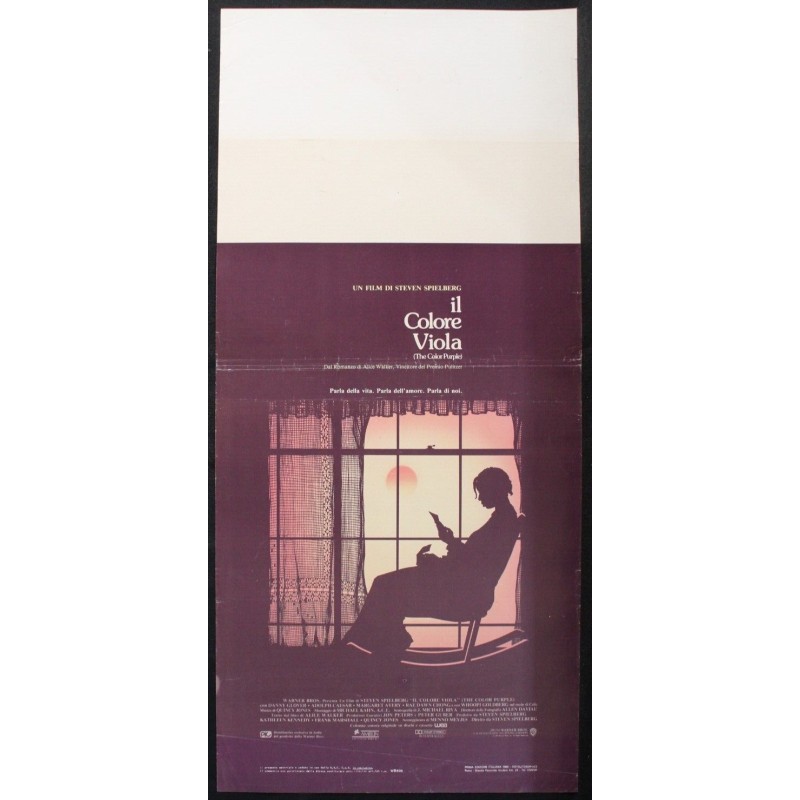 IL COLORE VIOLA - Spielberg - Glover, Goldberg - LOCANDINA ORIGINALE 1985
