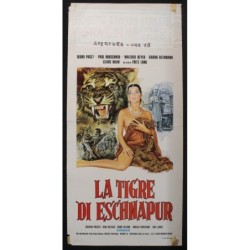 LA TIGRE DI ESCHNAPUR - Lang - Hubschmid, Paget - LOCANDINA ORIGINALE 1959