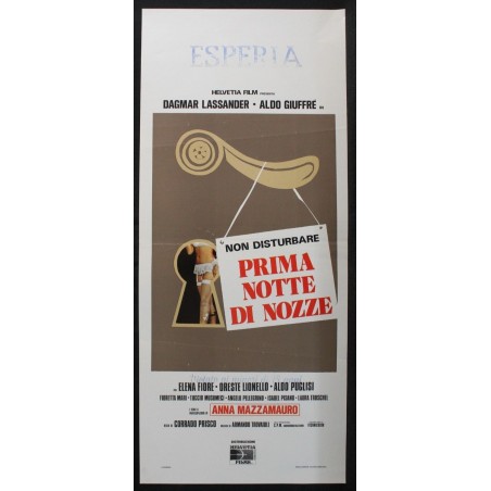 PRIMA NOTTE DI NOZZE - Prisco - Mazzamauro, Lionello - LOCANDINA ORIGINALE 1976