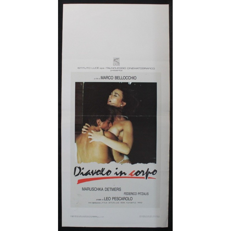 DIAVOLO IN CORPO - Bellocchio - Pitzalis, Detmers - LOCANDINA ORIGINALE 1986