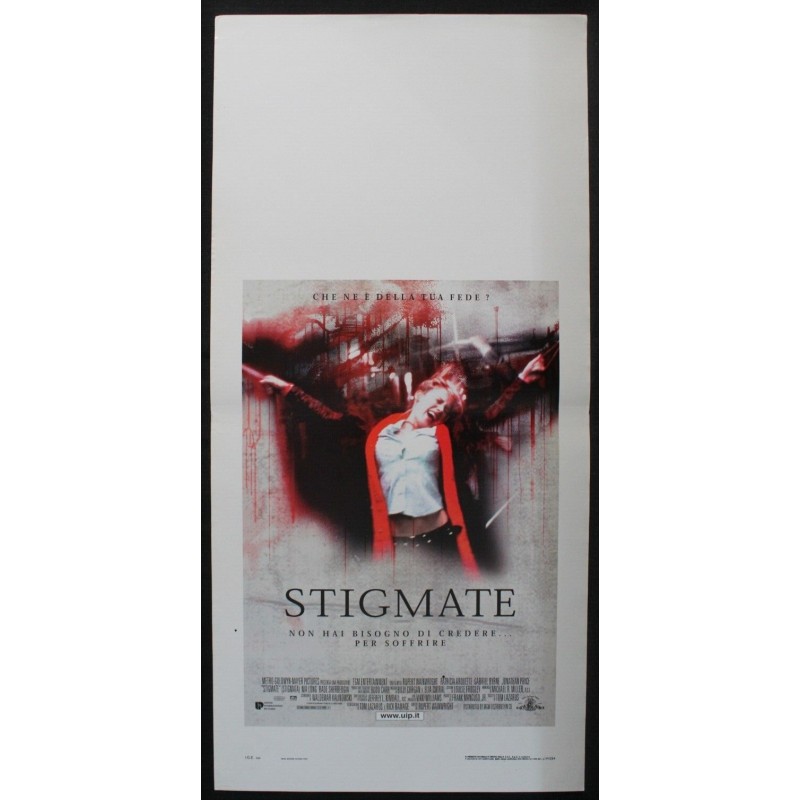 STIGMATE - Wainwright - Byrne, Arquette - LOCANDINA ORIGINALE 1999