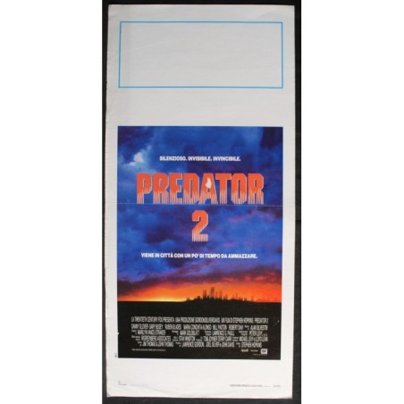 PREDATOR 2 - Hopkins - Alonso, Glover - LOCANDINA ORIGINALE 1990