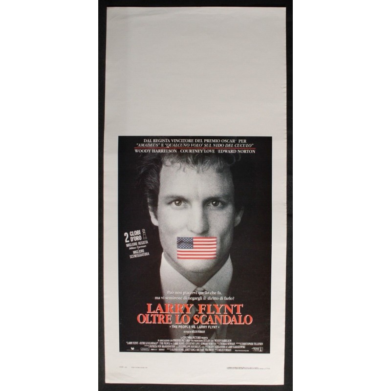 LARRY FLYNT OLTRE LO SCONTRO - Forman - Love, Harrelson-LOCANDINA ORIGINALE 1996