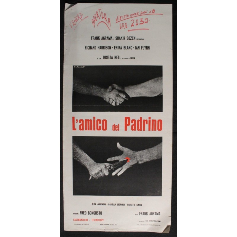 L'AMICO DEL PADRINO - Agrama - Blank, Harrison - LOCANDINA ORIGINALE 1972